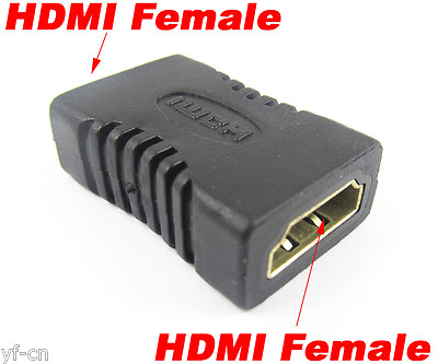 #ad 100pcs 19pin HDMI Female to Female Straight Double Female Gold Adapter Converter