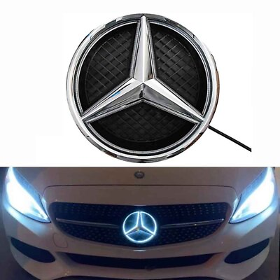 #ad Front Grille Star Emblem LED Light Logo Illuminated Badge Fit For Mercedes Benz