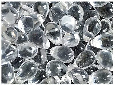 #ad 100 pcs Teardrop Shaped Beads 6x9 mm Czech Glass Crystal Clear