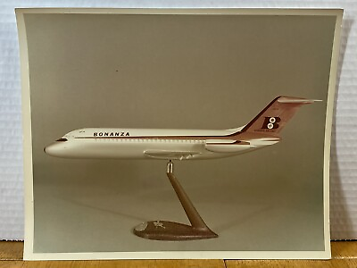 #ad McDonnell Douglas DC 9 Model Airplane BONANZA AIR LINES Stamp EKTACOLOR PRINT