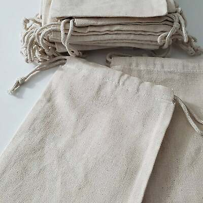#ad Biglotbags Premium Canvas Cotton Double Drawstring Reusable Muslin Bags