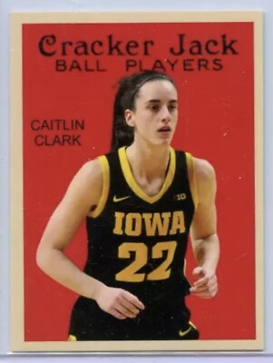#ad Caitlin Clark RC 2024 Cracker Jack “College Series” 2 1 4” X 3” Ball Players