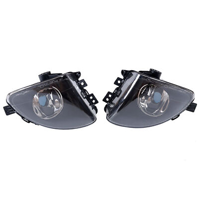 #ad Pair Front Bumper Plastic Lens Fog Light Lamp Body Fit For 09 13 BMW 5#x27; F10 F11