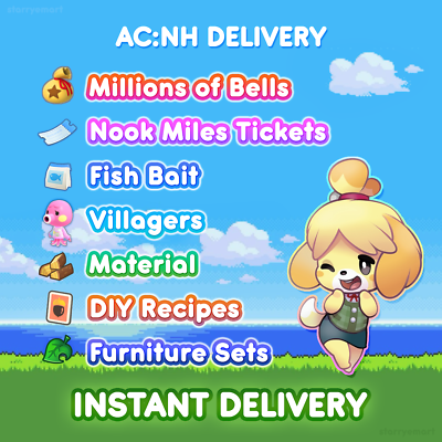 #ad ⭐️ Million Bells NMTs Fish Baits Materials Villagers DIY Recipes ✅ ONLINE NOW ✅