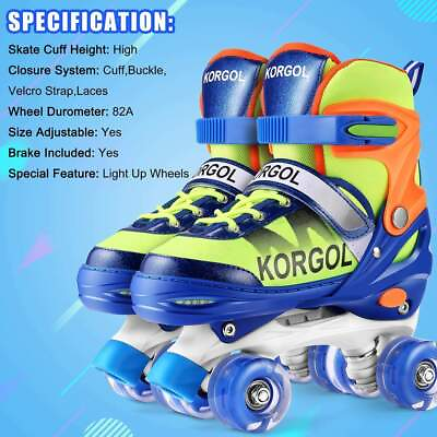 #ad Youth Roller Skates for Kids 4Size Adjustable Toddler 4Flashing Wheel Boysamp;Girls