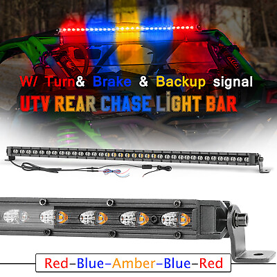 #ad RBYBR 37quot; UTV Rear Chase LED Light Bar Strobe w Reverse Brake Turn Polaris RZR
