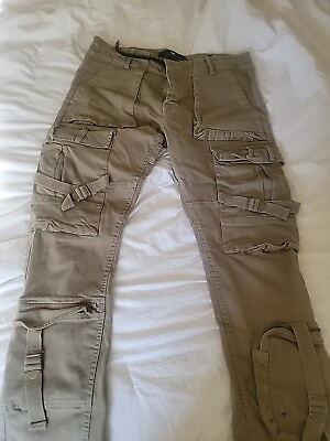 #ad Jordan Craig Xavier OG Tapered Olive Green Army Green Cargo Pants Size 34 32