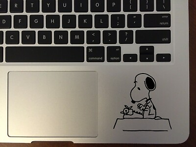 #ad Snoopy Typing Computer Decal Bumper Window Sticker Charlie Brown Peanuts Comic
