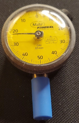 #ad Vintage Mahr Federal Model O6i Grad Dial Indicator 0.01mm Full Jeweled 0 50 0