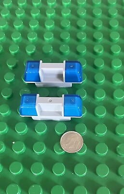 #ad Lego Duplo Lot Of 2 Police Lights Cop Emergency Vehicle Parts Pieces S5