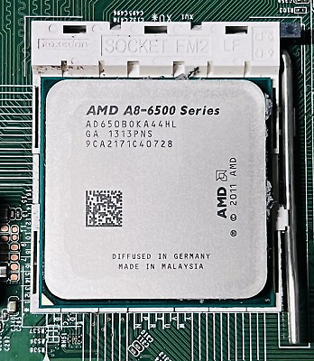 #ad AMD 3.5 GHZ MODEL A8 6500B QUAD CORE Processor AD650BOKA44HL FM2 Socket