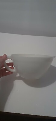 Vintage Federal Fire King Oven Ware White Batter Mixing Bowl W Spout amp; Handle
