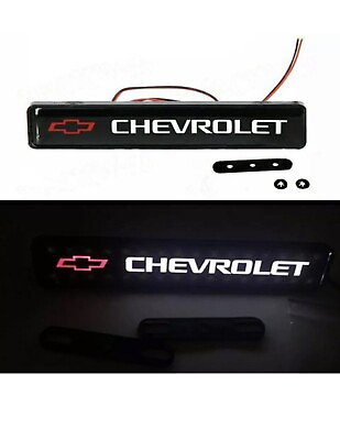 #ad 1 Pcs For Chevrolet LED Light Car Grille Emblem Illuminated Badge