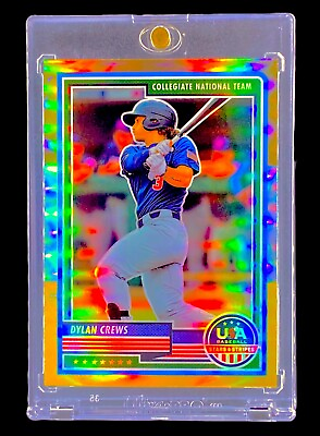 #ad DYLAN CREWS GOLD REFRACTOR ROOKIE RC Card Holo SP Parallel NATIONALS