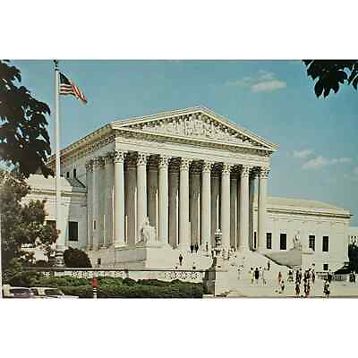 Supreme Court Building Justice Monument Washington DC VA Postcard