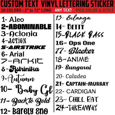 #ad Custom Text Vinyl Lettering Sticker Decal Personalized ANY TEXT ANY NAME 2