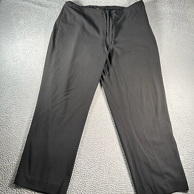 #ad Lane Bryant Pants Womens 18 20 Black Rayon Blend Drawstring Zipper Pockets