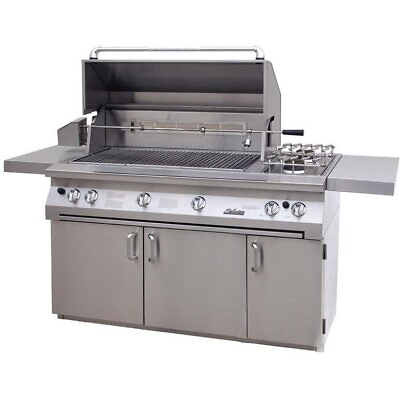 #ad Solaire 56 quot; All Infrared Natural Gas Grill CartRotis Double Side Burn