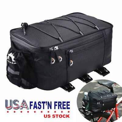 #ad Bicycle Rear Rack Seat Bag Bike Cycling Waterproof Storage Pouch Trunk Pannier