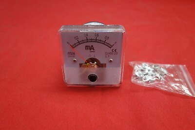 #ad 1PC DC 0 1MA Analog Ammeter Panel AMP Current Meter 50*50mm direct Connect