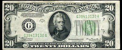 #ad #ad 1934 A Mule $20 Federal Reserve Banknote VF FR 2055 Gm Free Shipping