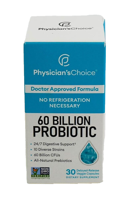 #ad Physician#x27;s Choice Once Daily 60 BILLION PROBIOTIC Prebiotics 30 veg caps