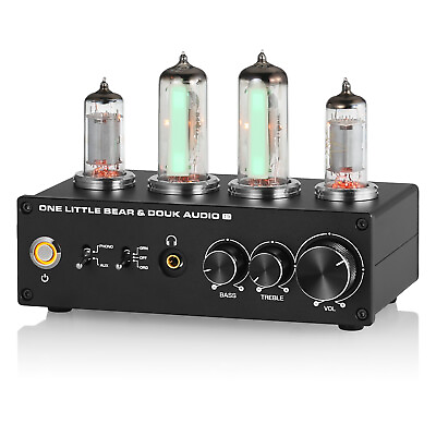 #ad HIFI Tube Phono Stage Preamp for MM MC 6E2 Level Meter Stereo Audio Preamplifier