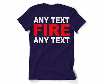 #ad Personalized FireFighter Fire Department T shirt Rescue Custom Any Text T shirt