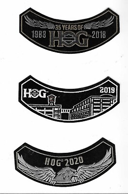 #ad Harley Davidson HOG Patches 2018 2020 Harley Owners Group Jacket Vest Rockers
