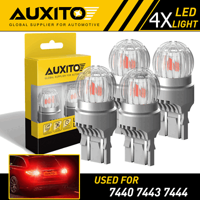 #ad AUXITO 7440 7443 7444 Red LED Anti Hyper Flash Turn Signal Brake Tail Light USEA