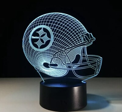 Pittsburgh Steelers NFL Football Team 3D LED Light Lamp Home Decor Gift For Fans
