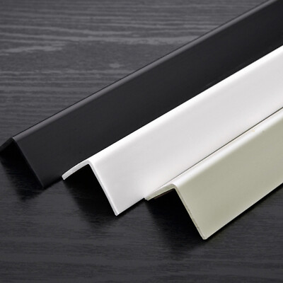 #ad Self adhesive PVC Angle Corner 90 Degree Trim Protection Edge Strip Home Wall