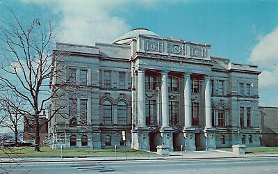 #ad Clark County Courthouse Springfield Ohio Built 1881 Vtg Postcard CP363