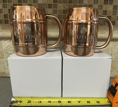 #ad Moscow Mule Mug Stainless Steel Copper Vacuum Insulated 12 oz Set of 2 Mutiny
