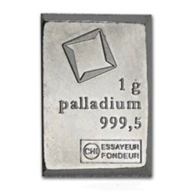 #ad 1 gram Palladium Bar .9995 Fine Bar Valcambi Suisse Palladium CombiBar™
