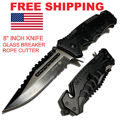 #ad folding knife pocket knife Spring open Assist survival hunting tactical knife