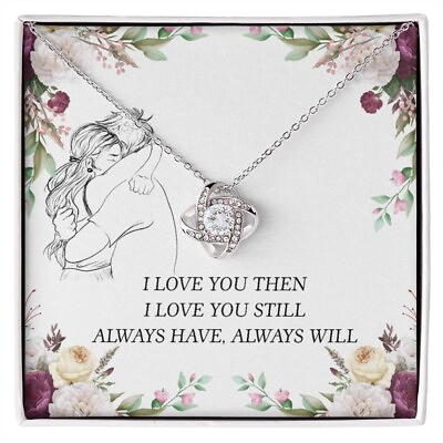 #ad Love Knot Necklace Gift Her With LOVE Message Card WOMEN Fashion Jewelry