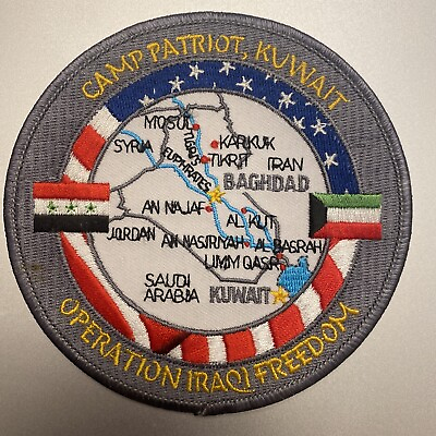 #ad Camp Patriot Kuwait US MILITARY PATCH OPERATION IRAQI FREEDOM ORIGINAL BEAUTY