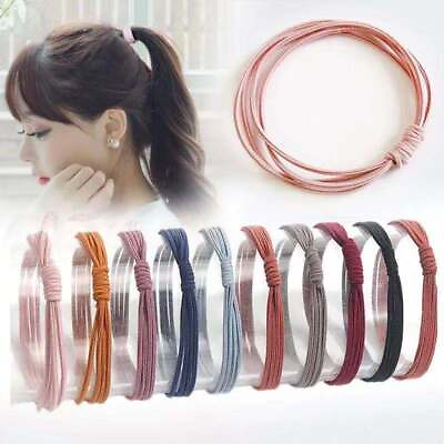 #ad 1PCS Three Layer High Elastic Ponytail Holder Hair Ties Scrunchie Rubber Bands