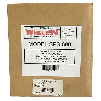 #ad Whelen Strobe Power Supply Model CSP690 SPS690 6 Outlet 90 Watts