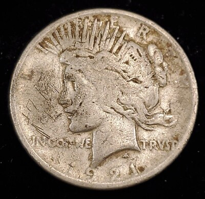 #ad 1921 Peace Dollar High Relief
