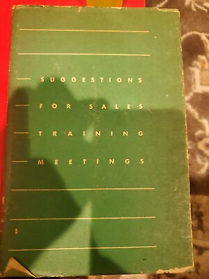 #ad suggestions for sales training meetings 1950
