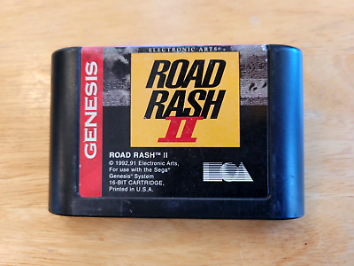 #ad Sega Genesis Road Rash II 2 Tested amp; Guaranteed EA Racing Video Game