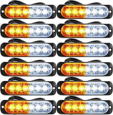 #ad LED Amber Strobe Lights Vehicle Emergency Strobe Lights for Trucks LED Flashing