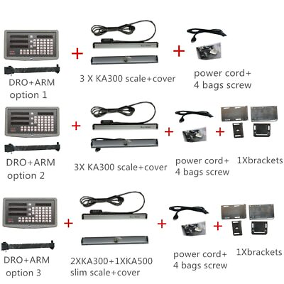 #ad SINO SDS6 3V W 5micron KA300 linear scale KA500 linear encoder complete dro kits