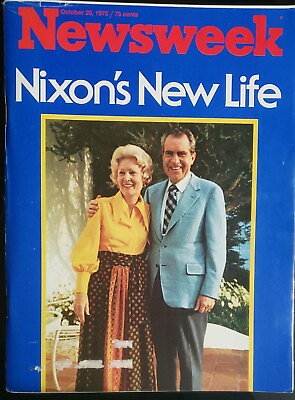 #ad Vintage NEWSWEEK Nixon#x27;s New Life October 20 1975 Magazine AA2