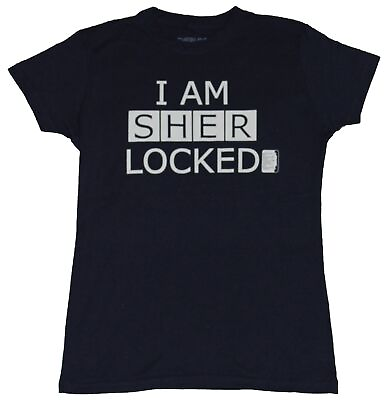 #ad Sherlock BBC TV Series Girls Juniors T Shirt I Am Sherlocked