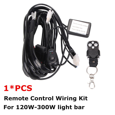 Remote Control Wire Harness Kit Strobe Switch Relay for Led Light Bar 120W 300W