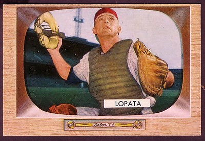 #ad 1955 BOWMAN STAN LOPATA CARD NO:18 NEAR MINT CONDITION