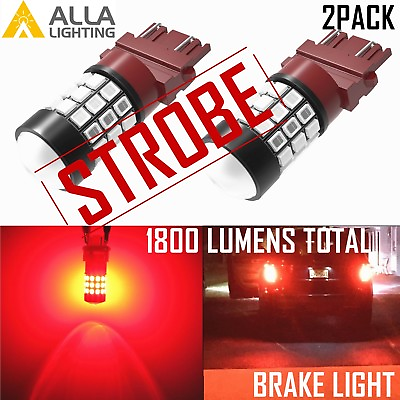 #ad Alla Lighting LED 3157 Strobe Turn Signal Blinker Light Flashing Performance 2x